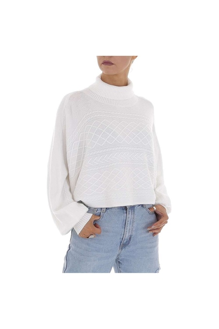 Baltas moteriškas megztinis KL-WMY-4043-white