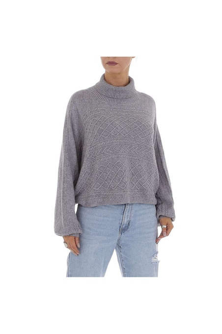 Pilkas moteriškas megztinis KL-WMY-4043-grey