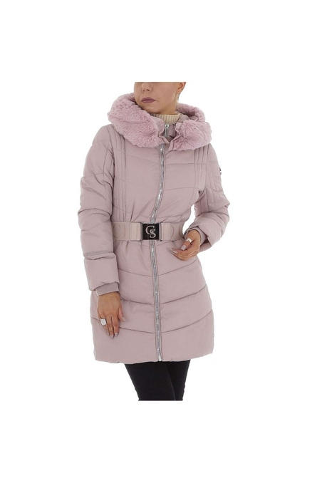 Rožinė moteriška žieminė striukė KL-WMA-3877-1-rose