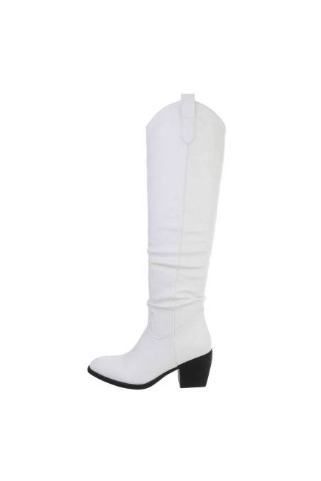 Balti moteriški ilgi batai BA-405-white