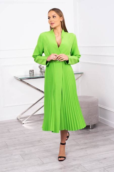 Žalios spalvos elegantiška suknelė KES-23894-2350