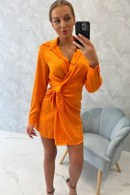 Oranžinė elegantiška suknelė KES-23973-19797
