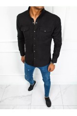 Vyriški juodi džinsiniai marškiniai Dstreet DX2351