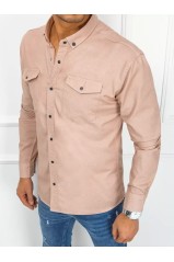 Vyriški rožiniai džinsiniai marškiniai Dstreet DX2352