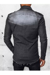 Vyriški juodi džinsiniai marškiniai Dstreet DX2380