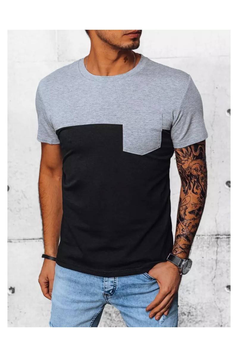 Vyriški pagrindiniai šviesiai pilki marškinėliai Dstreet RX5018
