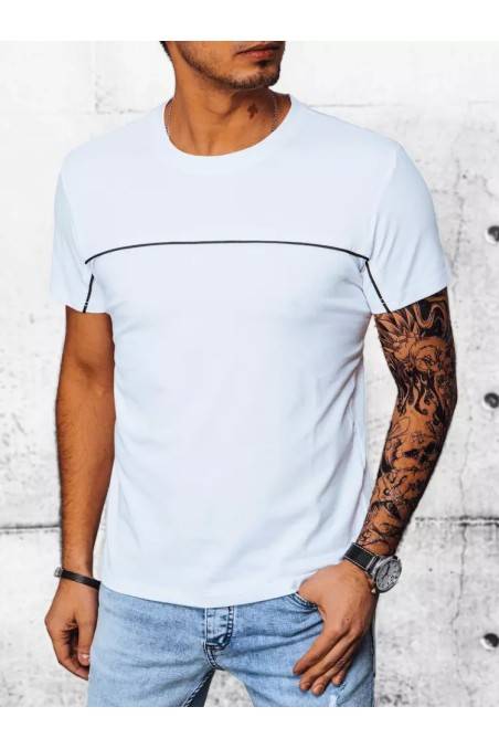 Paprasti balti vyriški marškinėliai Dstreet RX5027