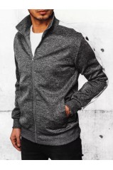 Dstreet vyriškas tamsiai pilkas megztinis su užtrauktuku BX5563