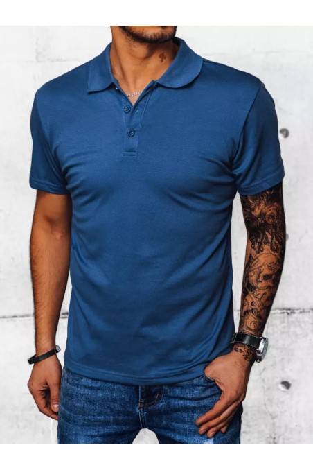 Dstreet mėlyni vyriški polo marškinėliai PX0551