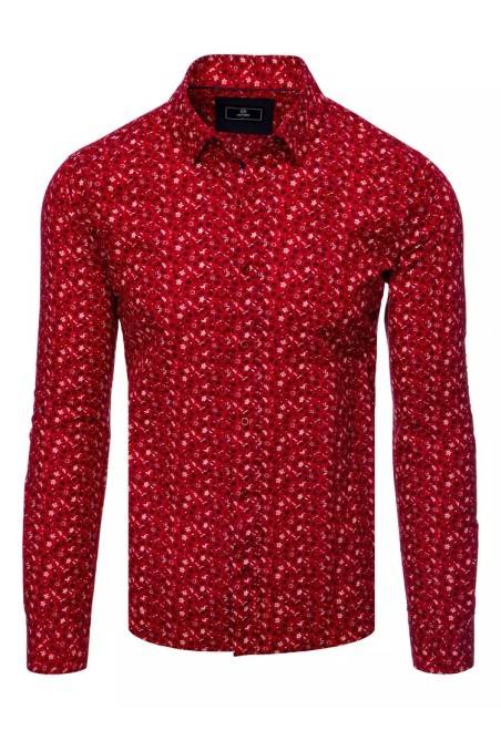 Dstreet DX2410 vyriški raudoni marškiniai