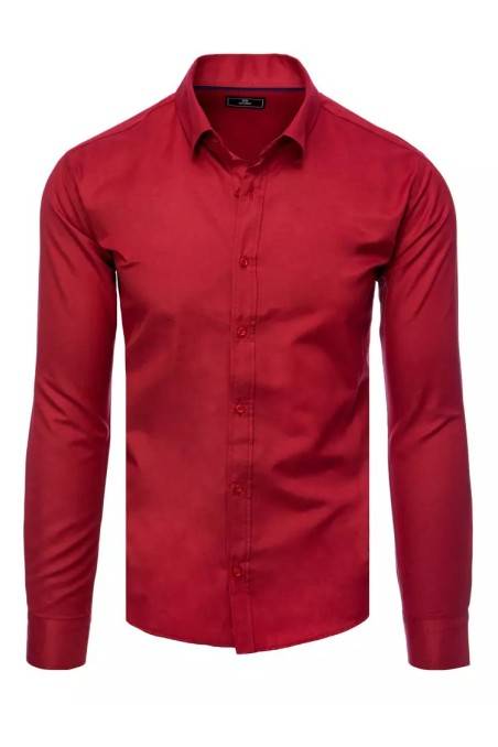 Dstreet DX2431 vyriški elegantiški bordo spalvos marškiniai