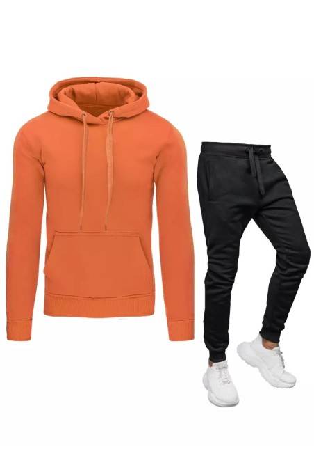 Oranžinės ir juodos spalvos vyriškas sportinis kostiumas Dstreet AX0634z