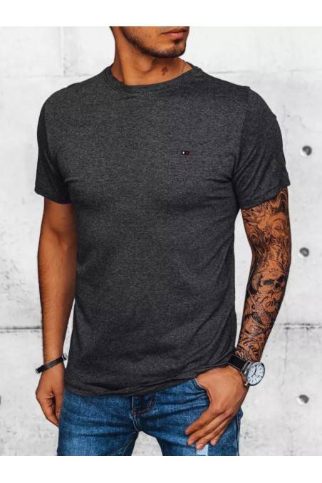 Paprasti antracito spalvos vyriški marškinėliai Dstreet RX5047