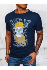 Vyriški marškinėliai su tamsiai mėlynu raštu Dstreet RX5093