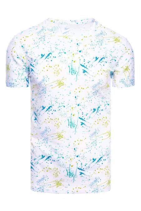 Balti vyriški marškinėliai su raštu Dstreet RX5101