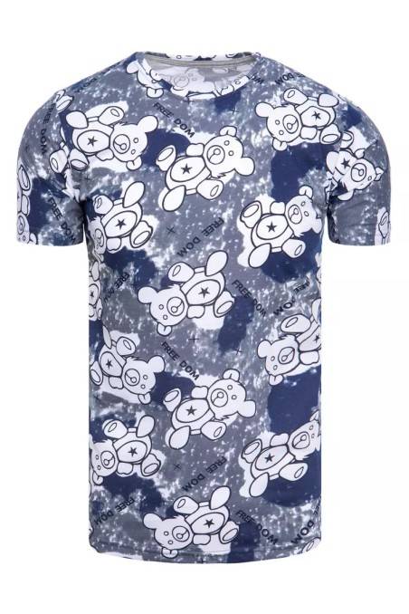 Vyriški marškinėliai su pilku raštu Dstreet RX5114