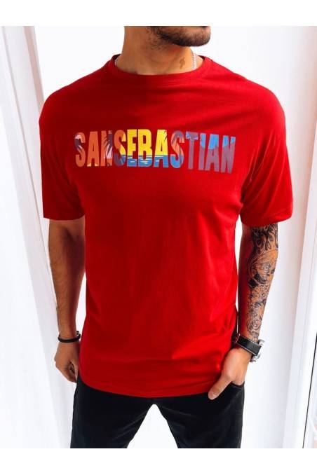 Vyriški marškinėliai raudoni Dstreet RX5177