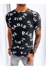 Juodi vyriški marškinėliai su raštu Dstreet RX5117