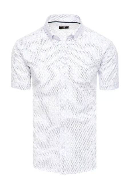 Vyriški marškiniai trumpomis rankovėmis balti Dstreet KX1009