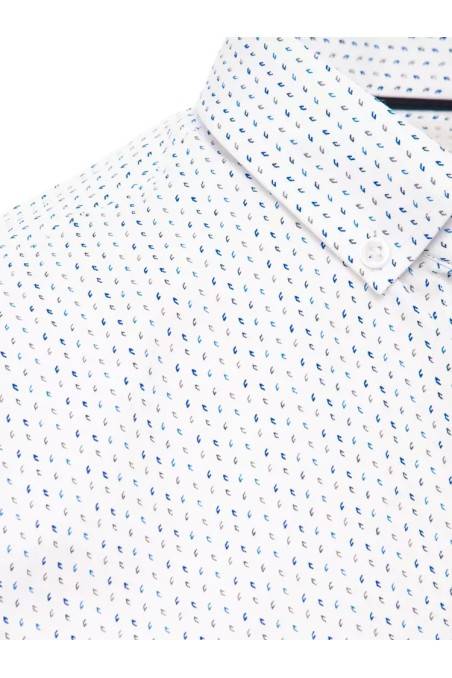 Vyriški marškiniai trumpomis rankovėmis balti Dstreet KX1009