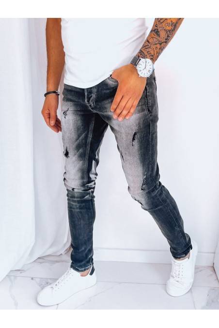 Pilkos spalvos vyriškos džinsinės kelnės Dstreet UX3996