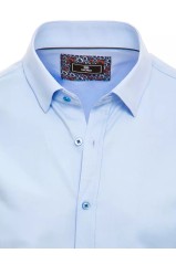 Šviesiai mėlyni Dstreet vyriški marškinėliai trumpomis rankovėmis KX0987