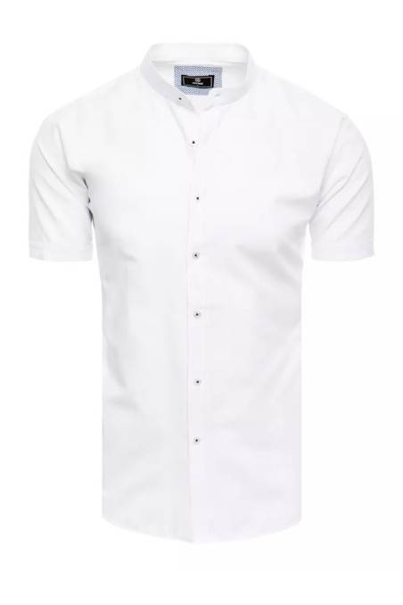 Balti vyriški marškiniai trumpomis rankovėmis Dstreet KX0998