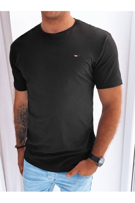 Vyriški paprasti juodi marškinėliai Dstreet RX5235