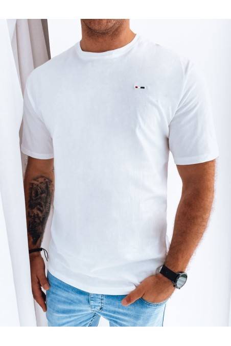 Pagrindiniai vyriški marškinėliai balti Dstreet RX5241