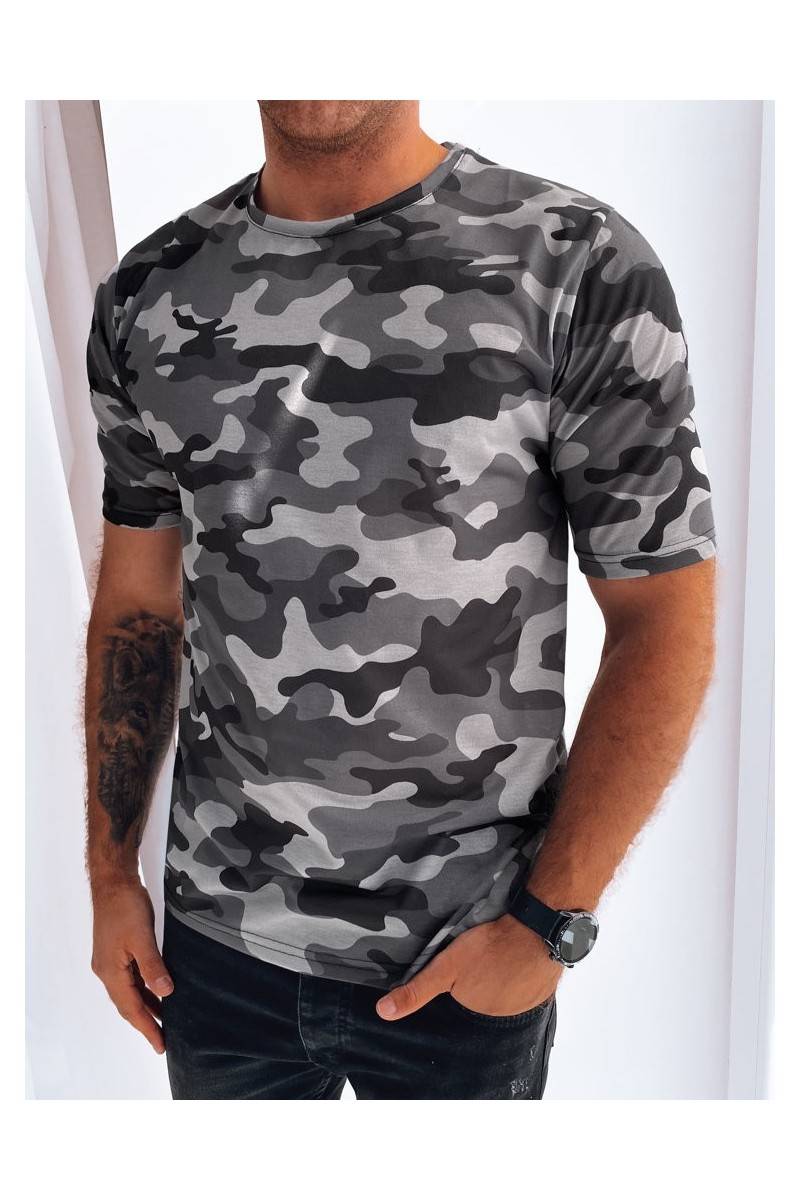 Dstreet RX5249 antracito spalvos vyriški marškinėliai