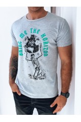 Vyriški marškinėliai su šviesiai pilku raštu Dstreet RX5262