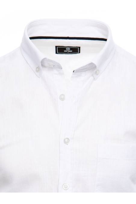 Balti vyriški Dstreet marškiniai trumpomis rankovėmis KX0981