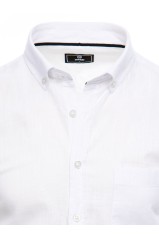 Balti vyriški Dstreet marškiniai trumpomis rankovėmis KX0981