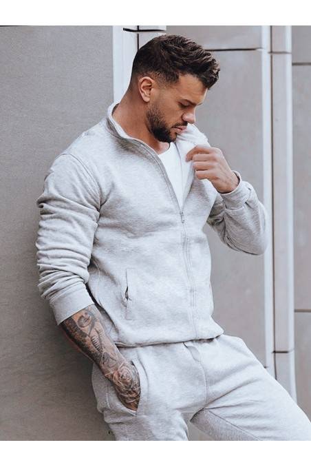 Pilkas vyriškas megztinis su užtrauktuku Dstreet BX4109z