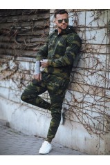 Vyriškas sportinis kostiumas camo green Dstreet AX0622z