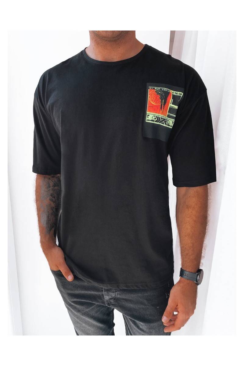 Vyriški marškinėliai su juodu raštu Dstreet RX5304