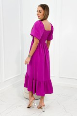 Tamsiai violetinė ilga suknelė KES-24831-5952