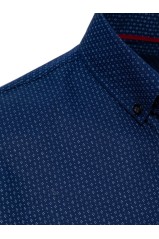Tamsiai mėlyni Dstreet vyriški marškiniai trumpomis rankovėmis KX1037