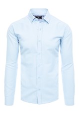 Dstreet DX2479 vyriški elegantiški mėlyni marškiniai