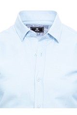 Dstreet DX2479 vyriški elegantiški mėlyni marškiniai