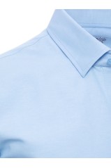 Dstreet DX2481 vyriški elegantiški mėlyni marškiniai