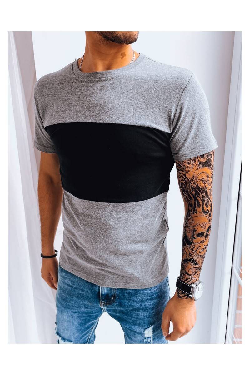 Vyriški paprasti tamsiai pilki marškinėliai Dstreet RX5079