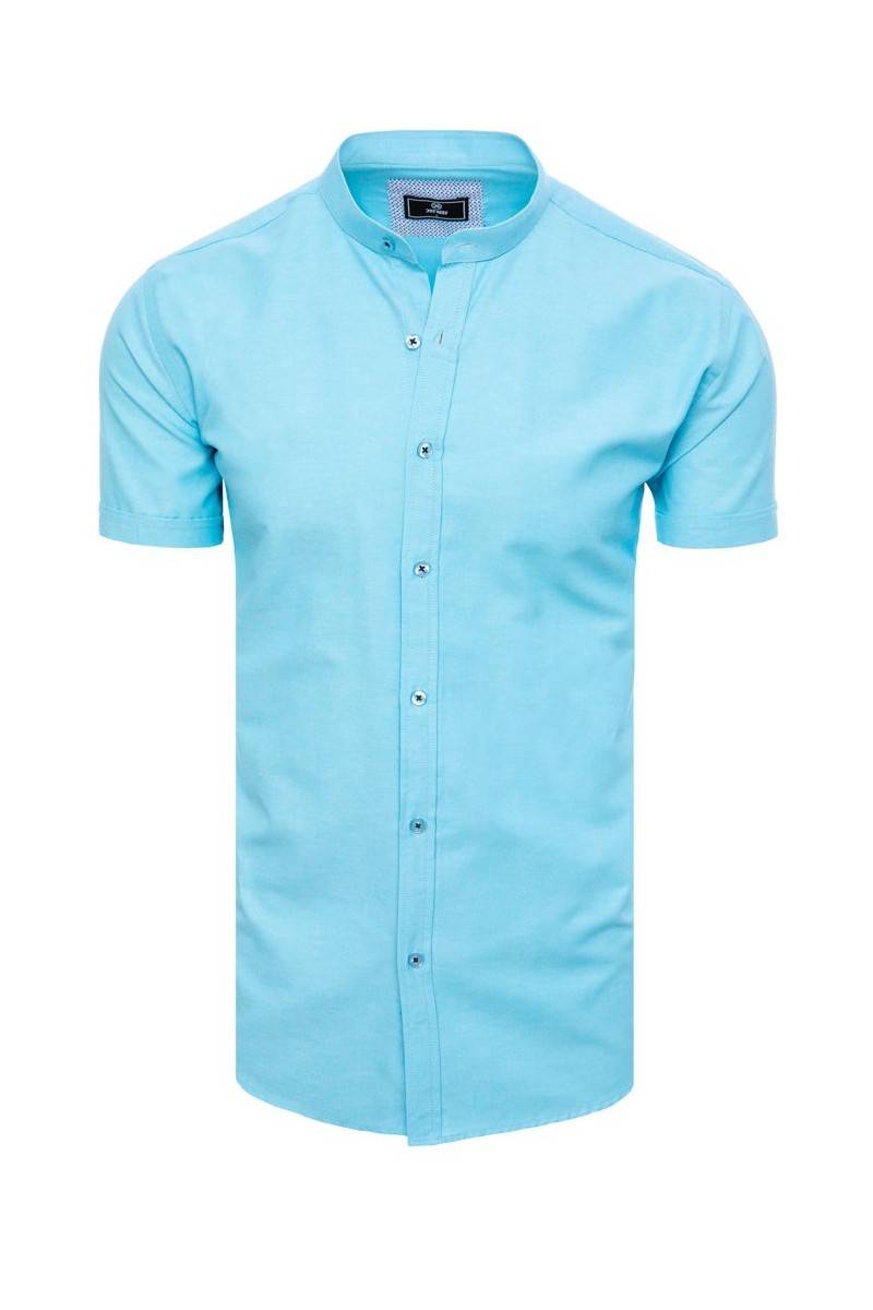 Žydros spalvos Dstreet vyriški marškiniai trumpomis rankovėmis KX1000