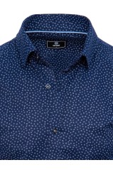 Vyriški marškiniai trumpomis rankovėmis tamsiai mėlyni Dstreet KX1014