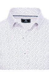 Vyriški marškiniai trumpomis rankovėmis balti Dstreet KX1015