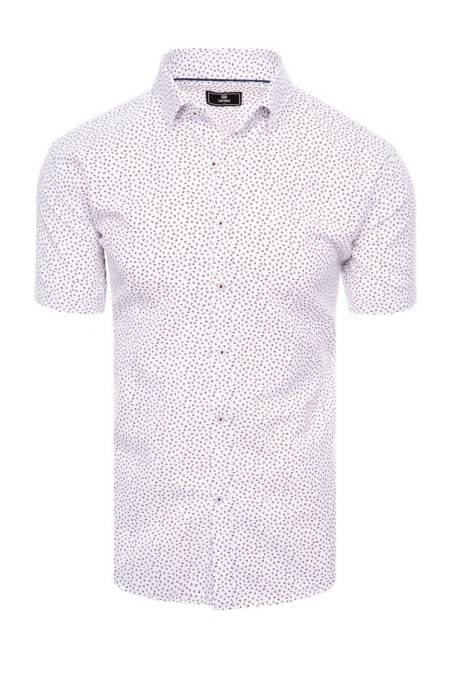 Vyriški marškiniai trumpomis rankovėmis balti Dstreet KX1016