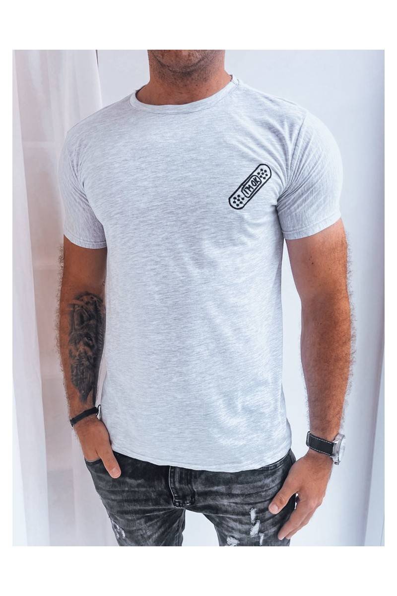 Vyriški šviesiai pilki marškinėliai Dstreet RX5293