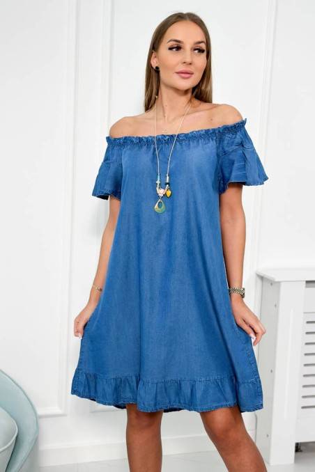Mėlyna vasarinė suknelė GR-1585TM