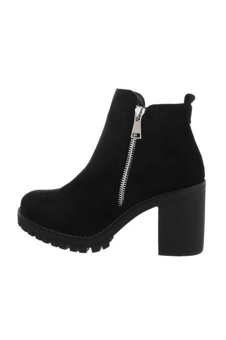 Juodi aukštakulniai auliniai batai moterims 7050-A92-black