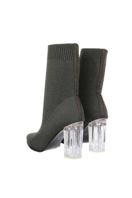 Alyvuogių spalvos aukštakulniai batai moterims DE11233-olive